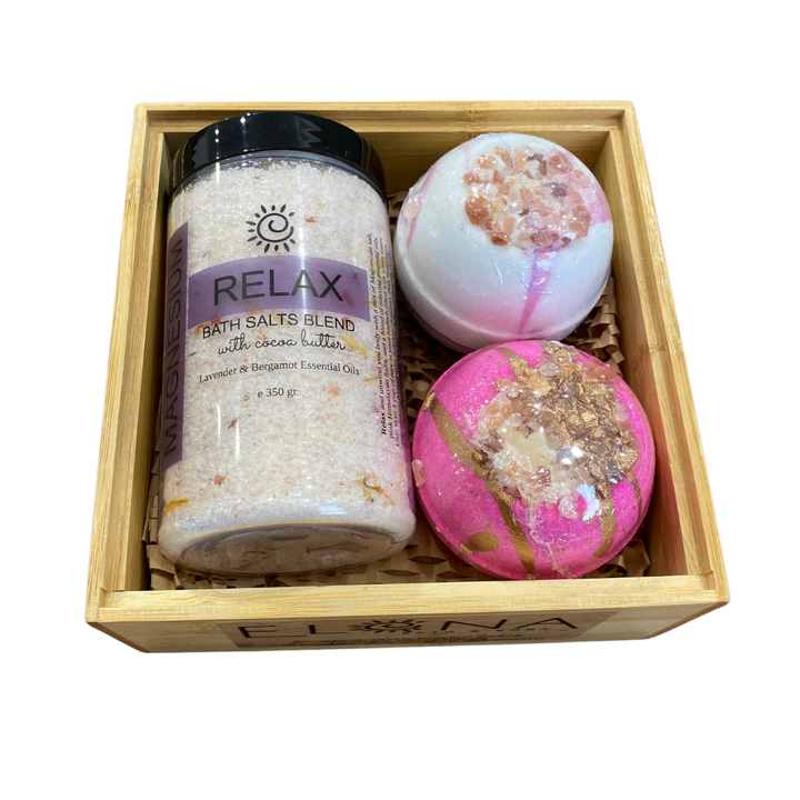 Luxury Bath Salt & Mini Magna Bath Bomb Gift Box
