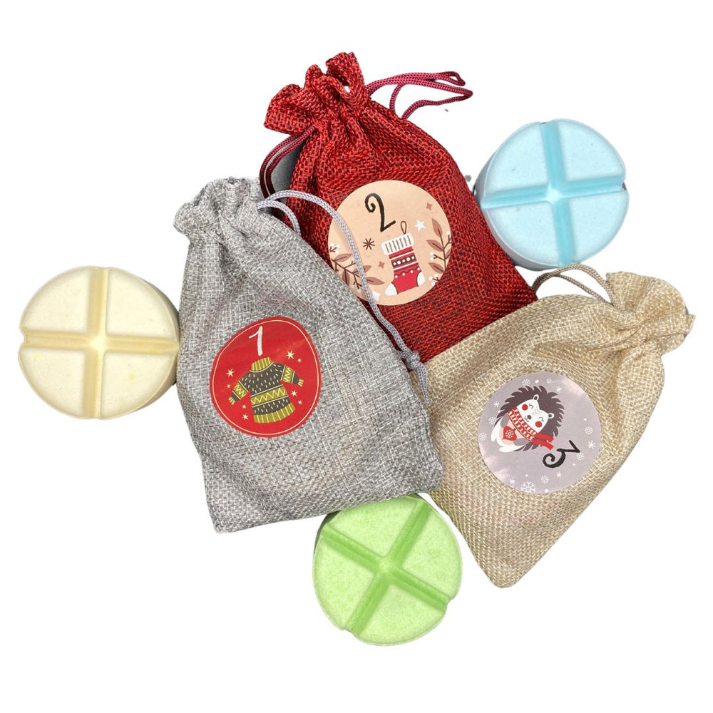 Aromatherapy Shower Steamer 24 day Advent Calendar-Aromatherapy Shower Steamers-Elena Bath and Body-aromatherapy-essential-oils-australia-menthol-sinus-relax-sleep-tablet-disc-strong-Shower-steamers-shower-bombs-shower-melts-aromatherapy-shower-tablets-shower-fizzies-shower-pods-shower-soothers-shower-discs-steam-therapy-tablets-spa-steamers-shower-aromatherapy-bombs-effervescent-shower-tablets-steam-melts-sinus-relief-tablets-decongestant-melts-energy-boost-discs-relaxation-tablets-sleep-steamers-wellness-