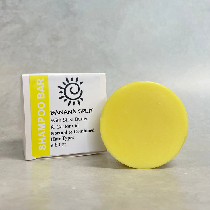Banana Split - Shampoo Bar for Sensitive Scalp [Normal to Combined Hair Types]-Solid Shampoo Conditioner Bar-Elena Bath and Body-natural-solid-shampoo-conditioner-curly-hair-ph-balanced-made-in-australia