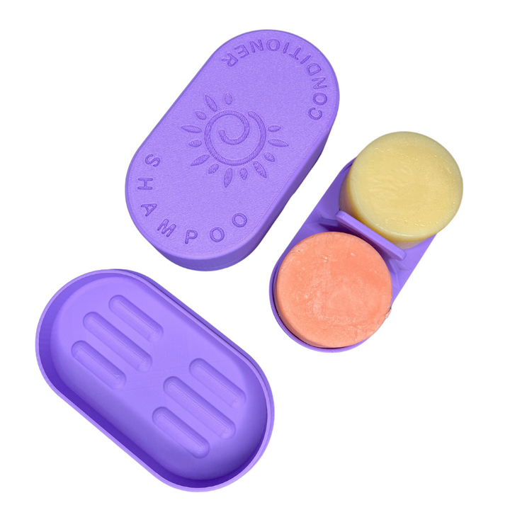 Shampoo & Conditioner Bar + Travel Case Bundle