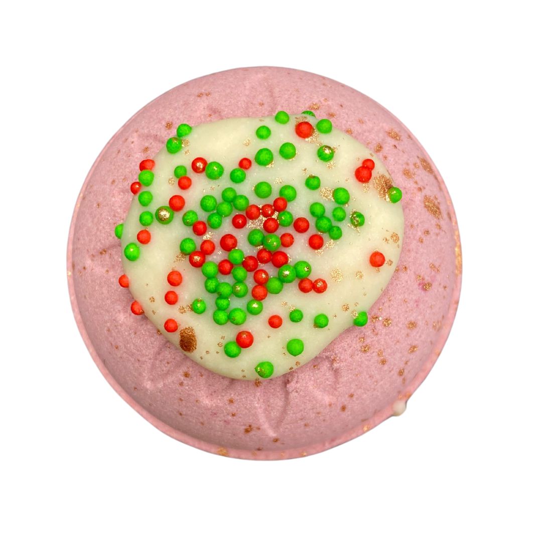Christmas Pudding - Bath Bomb with Cocoa Butter Melt-Luxury Bath Bomb-Elena Bath and Body-natural-chemical-free-bath-bombs-for-kids-made-in-australia