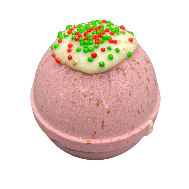 Christmas Pudding - Bath Bomb with Cocoa Butter Melt-Luxury Bath Bomb-Elena Bath and Body-natural-chemical-free-bath-bombs-for-kids-made-in-australia