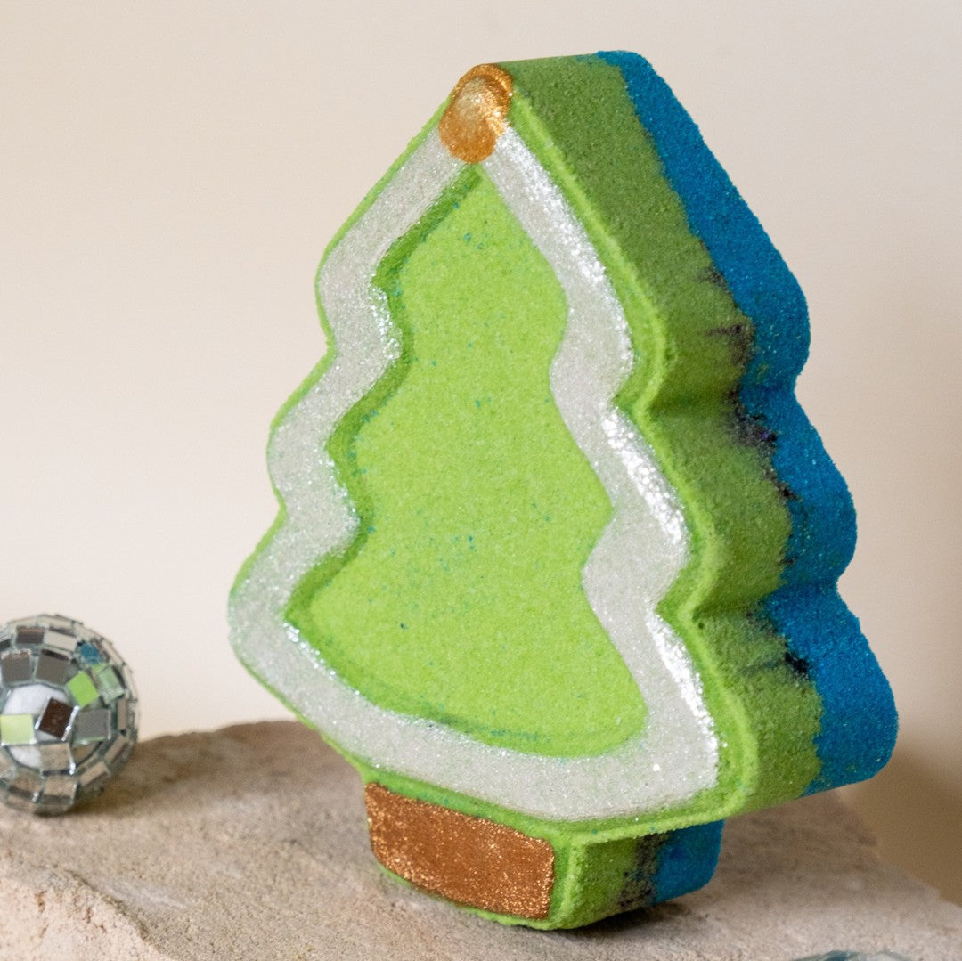 Christmas Tree-Luxury Bath Bomb-Elena Bath and Body-natural-chemical-free-bath-bombs-for-kids-made-in-australia
