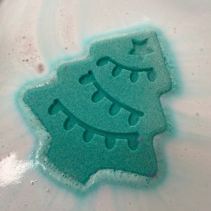 Christmas Tree with Lights Bath Bomb-Luxury Bath Bomb-Elena Bath and Body-natural-chemical-free-bath-bombs-for-kids-made-in-australia
