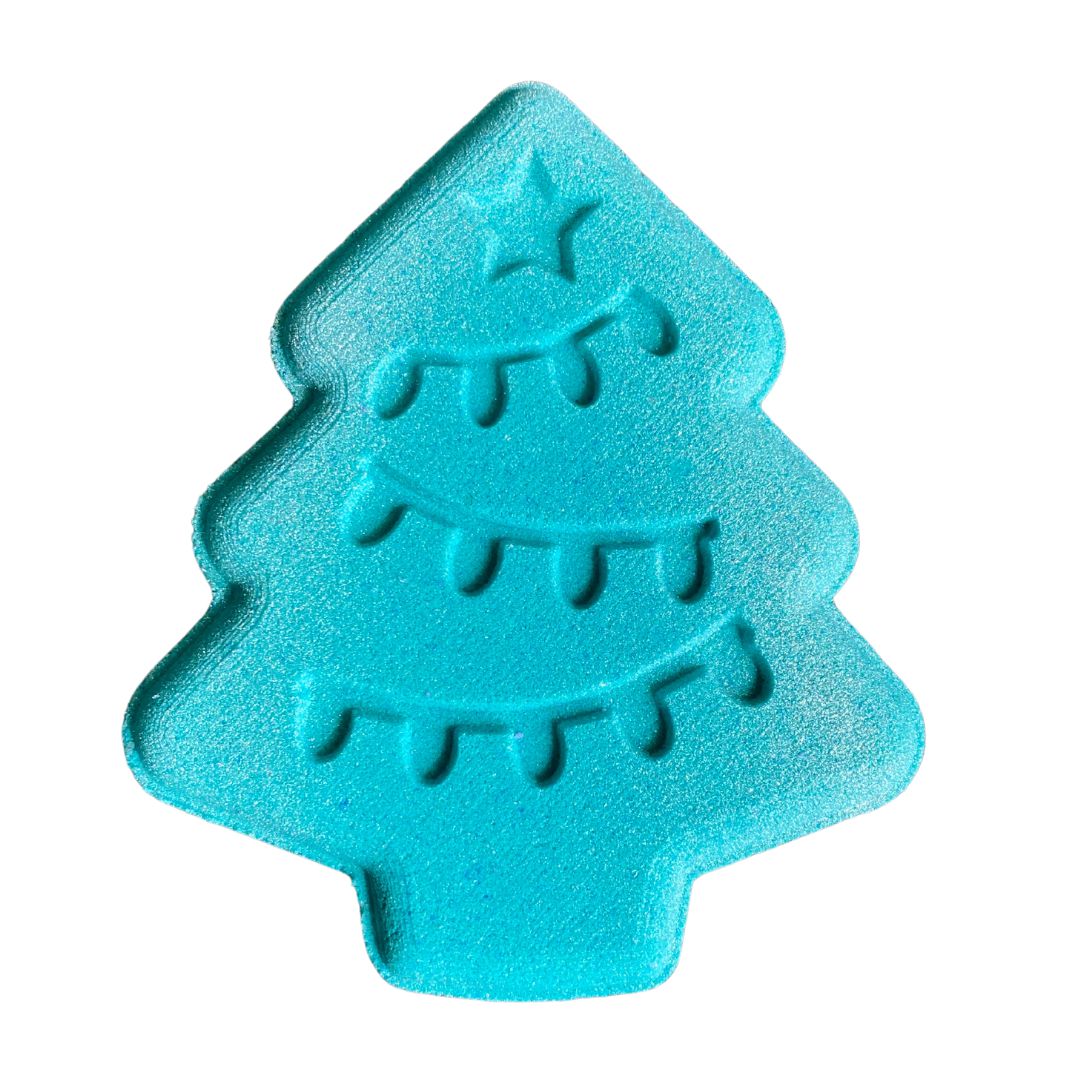 Christmas Tree with Lights Bath Bomb-Luxury Bath Bomb-Elena Bath and Body-natural-chemical-free-bath-bombs-for-kids-made-in-australia