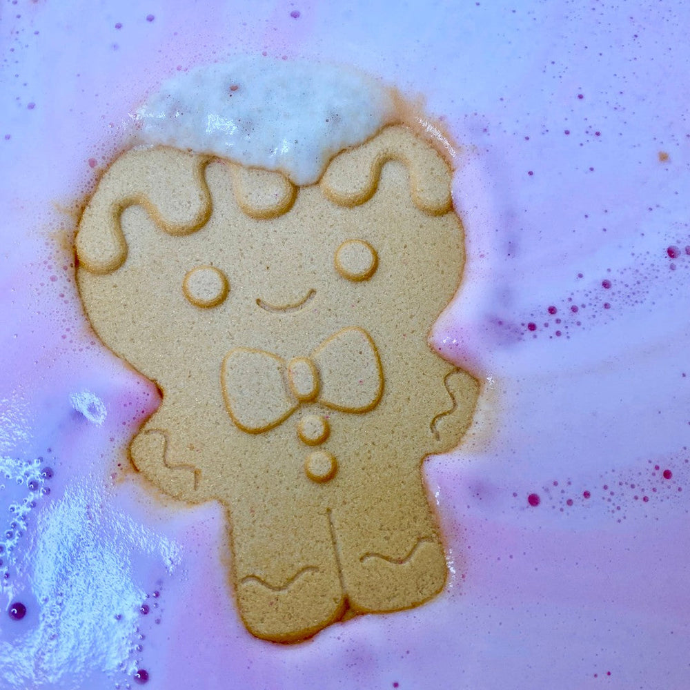 Gingerbread Cookie Bath Bomb-Luxury Bath Bomb-Elena Bath and Body-natural-chemical-free-bath-bombs-for-kids-made-in-australia