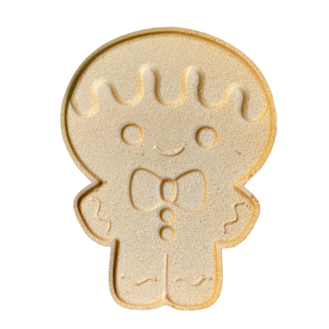 Gingerbread Cookie Bath Bomb-Luxury Bath Bomb-Elena Bath and Body-natural-chemical-free-bath-bombs-for-kids-made-in-australia