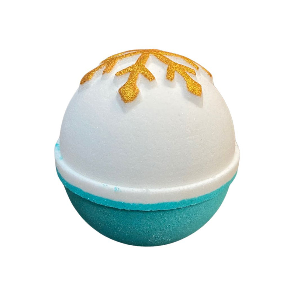 Golden Snowflake - Bath Bomb-Luxury Bath Bomb-Elena Bath and Body-natural-chemical-free-bath-bombs-for-kids-made-in-australia