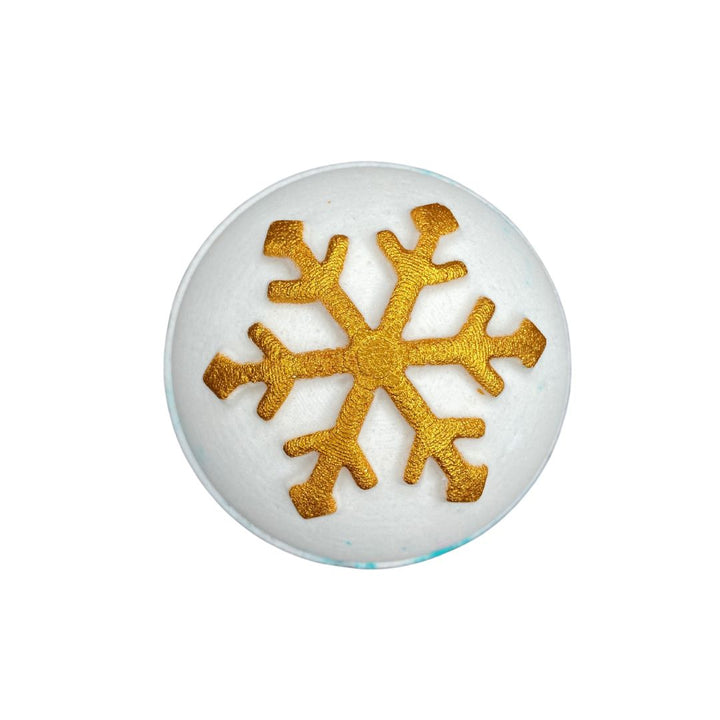 Golden Snowflake - Bath Bomb-Luxury Bath Bomb-Elena Bath and Body-natural-chemical-free-bath-bombs-for-kids-made-in-australia