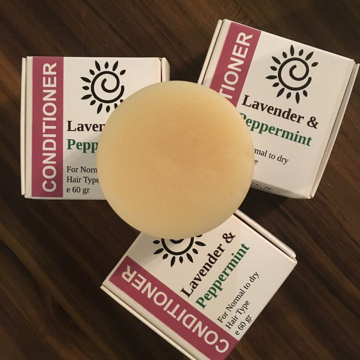 Lavender & Peppermint - Conditioner Bar [Normal to Dry Hair Types]-Solid Shampoo Conditioner Bar-Elena Bath and Body-natural-solid-shampoo-conditioner-curly-hair-ph-balanced-made-in-australia