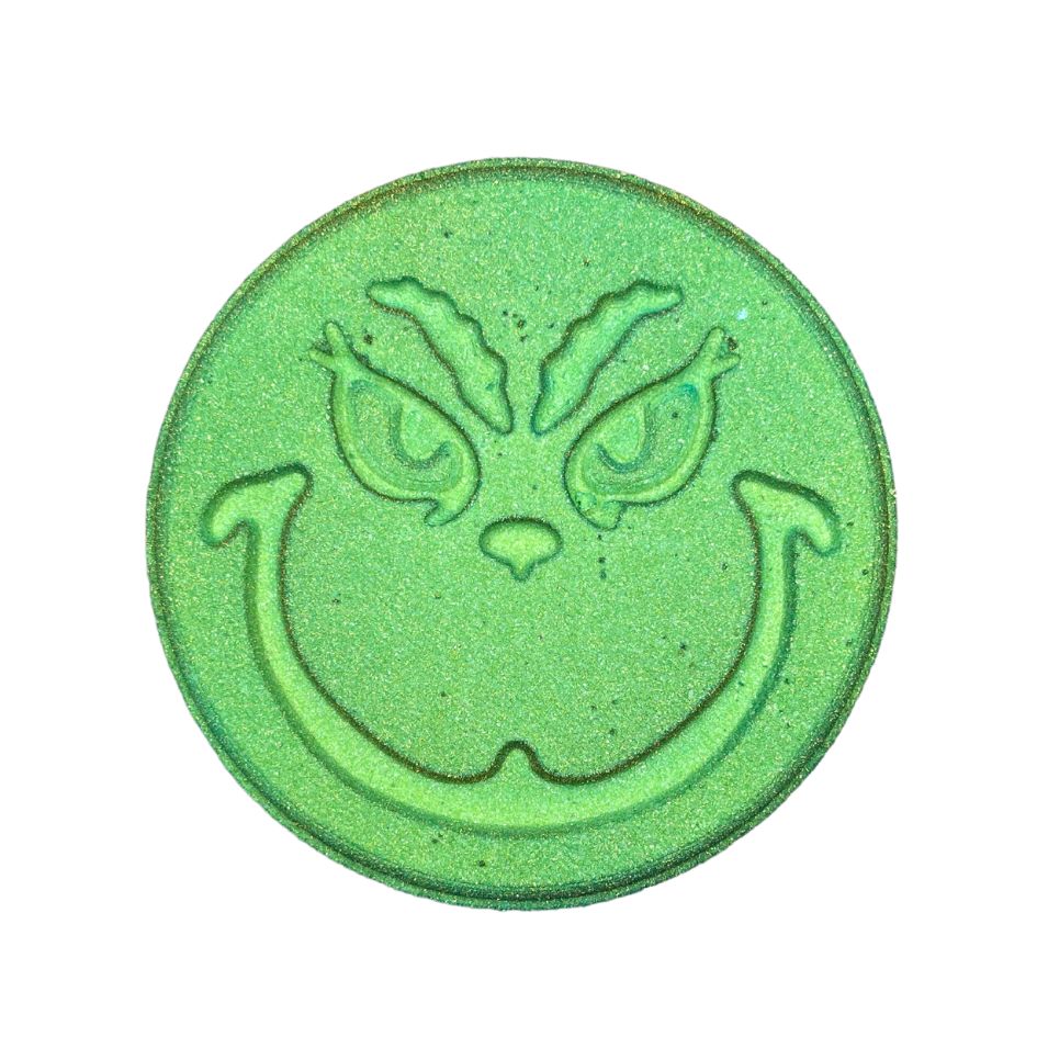 Merry Grinchmas Bath Bomb-Luxury Bath Bomb-Elena Bath and Body-natural-chemical-free-bath-bombs-for-kids-made-in-australia