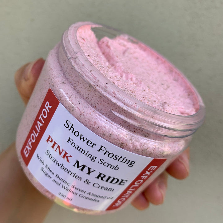 Pink My Ride - Shower Frosting-Body Scrub-Elena Bath and Body-natural-body-scrub-exfoliator-make-up-remover-made-in-australia