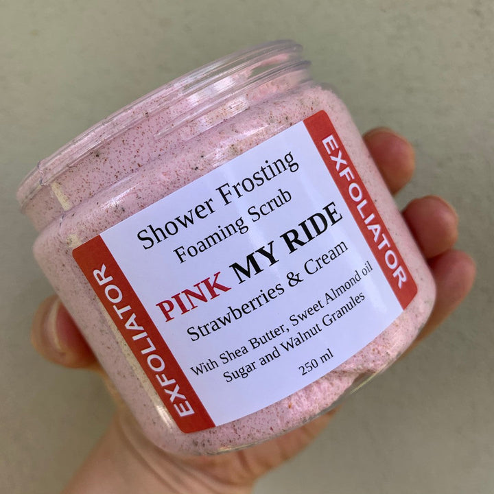 Pink My Ride - Shower Frosting-Body Scrub-Elena Bath and Body-natural-body-scrub-exfoliator-make-up-remover-made-in-australia