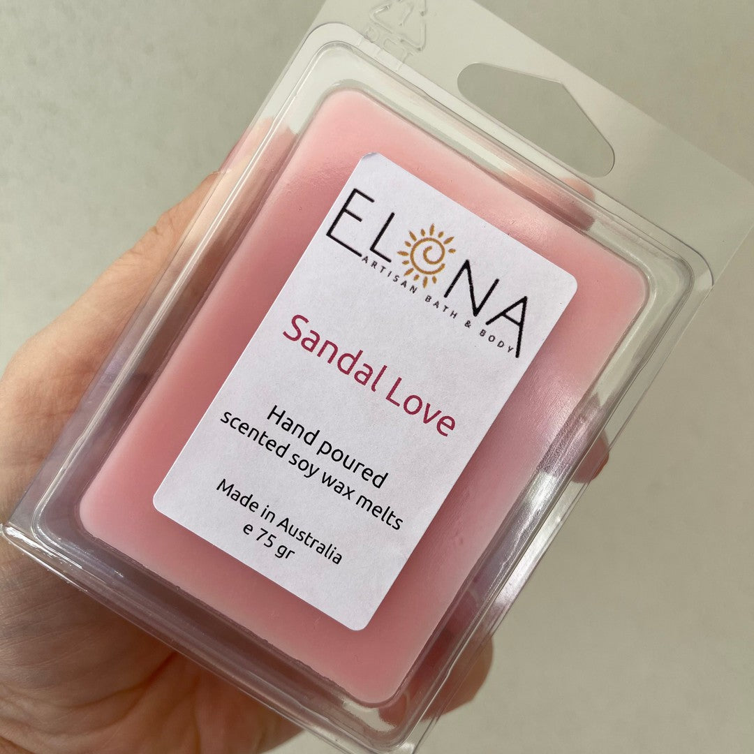 Sandal Love Melt [Not Restocking Once Sold Out]-Soy Wax Melts-Elena Bath and Body-natural-eco-friendly-pure-strong-fragrance-long-lasting-handmade-in-australia