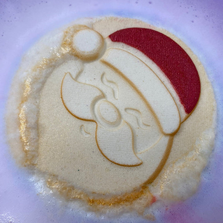 Santa Snow Globe Bath Bomb-Luxury Bath Bomb-Elena Bath and Body-natural-chemical-free-bath-bombs-for-kids-made-in-australia