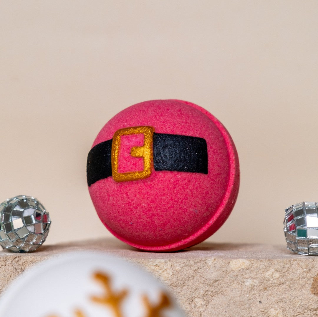 Santa’s Big Belly - Bath Bomb-Luxury Bath Bomb-Elena Bath and Body-natural-chemical-free-bath-bombs-for-kids-made-in-australia