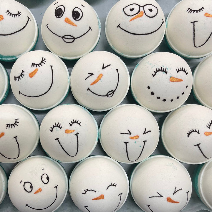 Snowman - Bath Bomb-Luxury Bath Bomb-Elena Bath and Body-natural-chemical-free-bath-bombs-for-kids-made-in-australia