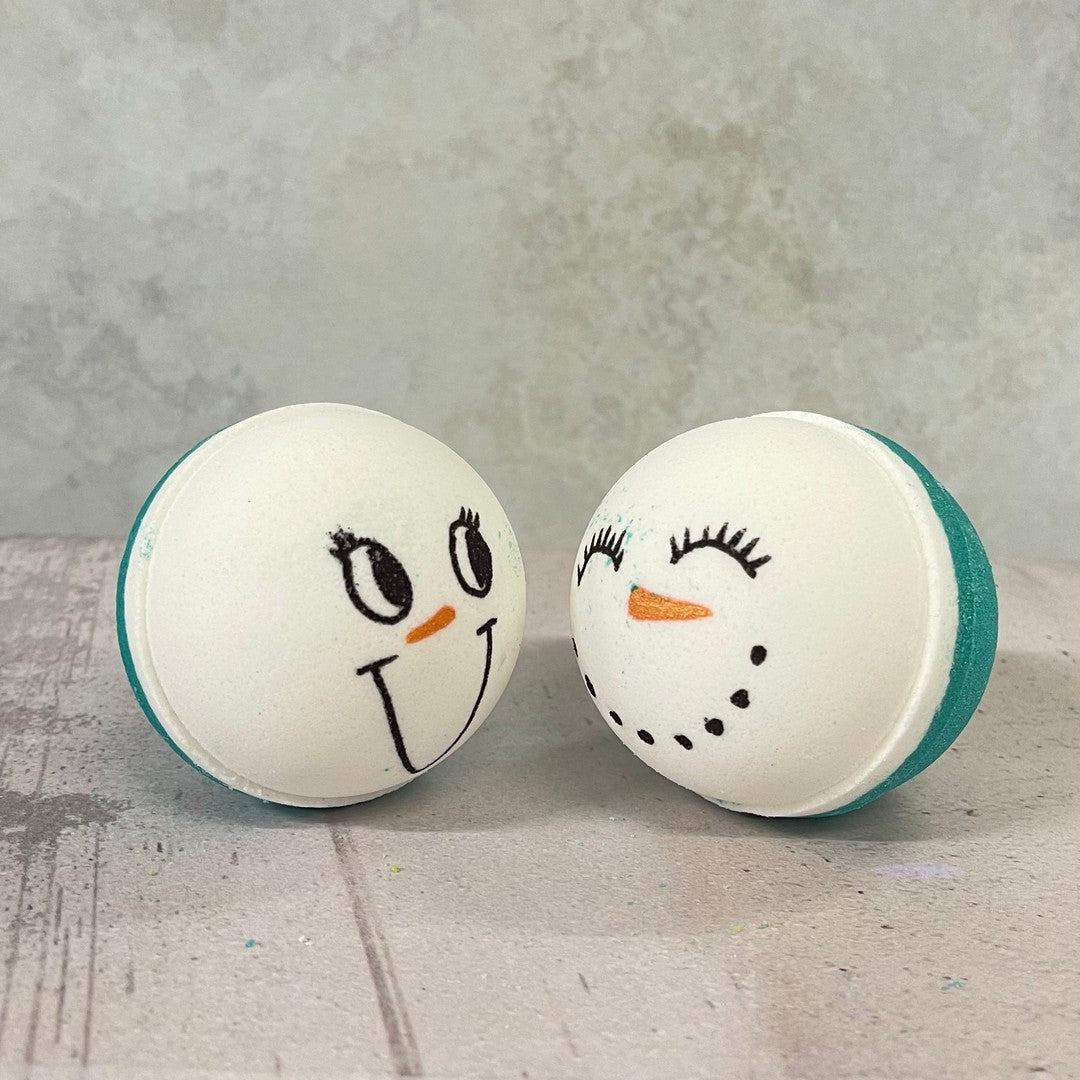 Snowman - Bath Bomb-Luxury Bath Bomb-Elena Bath and Body-natural-chemical-free-bath-bombs-for-kids-made-in-australia