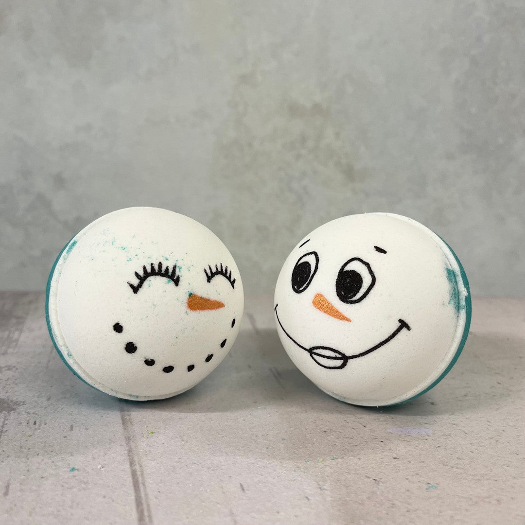 Snowman - Bath Bomb-Luxury Bath Bomb-Elena Bath and Body-natural-chemical-free-bath-bombs-for-kids-made-in-australia
