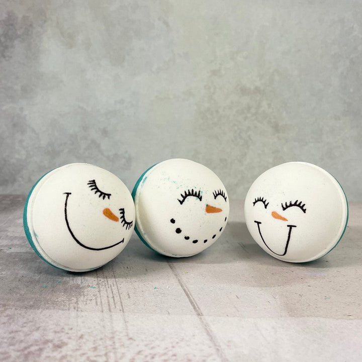 Snowman - Bath Bomb-Luxury Bath Bomb-Elena Bath and Body-natural-chemical-free-bath-bombs-for-kids-made-in-australia