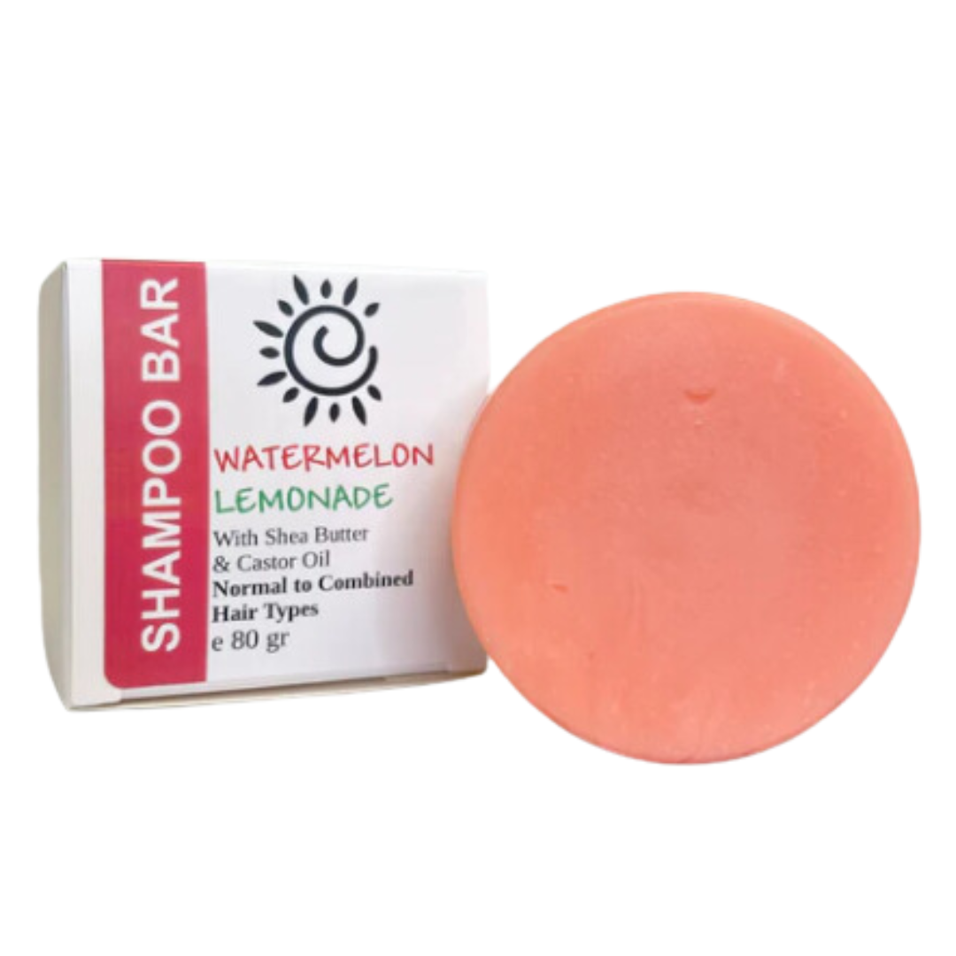 Watermelon Lemonade - Shampoo Bar for Sensitive Scalp [Normal to Combined Hair Types]-Solid Shampoo Conditioner Bar-Elena Bath and Body-natural-solid-shampoo-conditioner-curly-hair-ph-balanced-made-in-australia