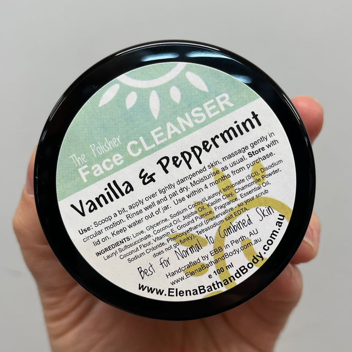 Face Cleanser - Vanilla & Peppermint *EO For Normal to Combined Skin.